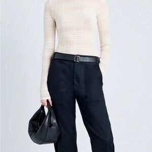 Proenza Schouler White Label Pants Kay Twill in the Color Black Size 4